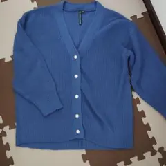 しまむらHK WORKS LONDON M ブルーカーディガン