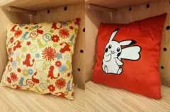 ポケモン　台湾限定　ピカチュウと花柄黄色クッション 新品 まくら