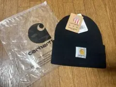 新品未使用タグ付き/ニット帽 ビーニー　カーハート carhartt♡ブラック