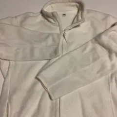 ❤️SALE❤️ユニクロ❤️ あったか　ホワイト ジップ フリース　メンズL美品