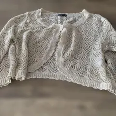 レース編み★キラキラ★カジュアル★ショート丈カーディガン★Lサイズ