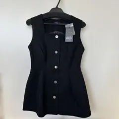 anuans フロントボタンぺプラムブラウス アニュアンス anuans フロントボタンペプラムブラウス （BLACK