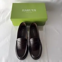 【新品未使用】HARUTAローファー　レディース　26.0cm EEE本革 茶色