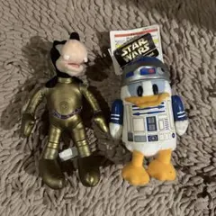 東京ディズニーランド スターウォーズ ぬいぐるみバッジ ドナルド グーフィー