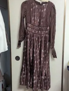 Herlipto Pleated Floral-Print SatinDress