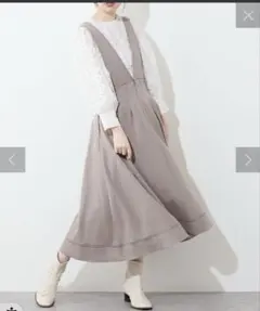 ナチュラルクチュール　配色ステッチ2WAYジャンスカ