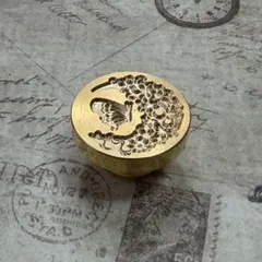 シーリングスタンプ ヘッド 月 蝶