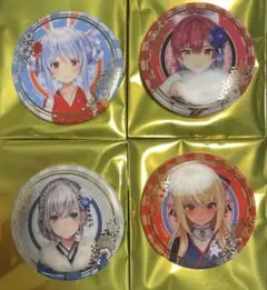 ホロライブ 正月衣装缶バッジ 兎田ぺこら 宝鐘マリン 白銀ノエル 不知火フレア