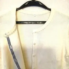 綿 ニットカーディガン　オフシロ