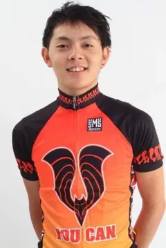 Santini サイクルジャージ 半袖 オレンジ ブラック 自転車 Sのサムネイル