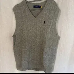 POLO RALPH LAUREN グレー Vネック ベスト M