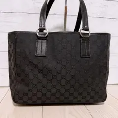 『格安』 GUCCI(グッチ)トートバッグ GGキャンバス ブラックのサムネイル