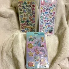 海の生き物② 硬い3D ぷっくりシール 3点セット！♡新品未使用！
