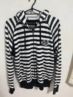 Stussy ストライプ ジップアップパーカー S