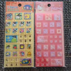 ハローキティ&新種発見!!たまごっち　タイルシールセット