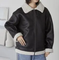 MONO-MART【襟元2WAY】ミドルB-3 フェイクムートンジャケット