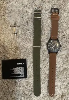 TIMEX 腕時計 本体 レザーベルト付のサムネイル