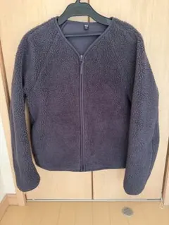 美品　ユニクロ　ボアフリースジャケット　カーディガン　オーバー　M