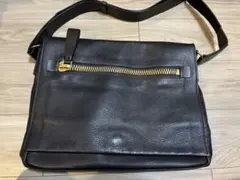 TOM FORD トムフォード ビッグジップレザーショルダーバッグ　ブラウンのサムネイル
