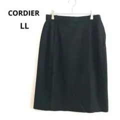 【コルディア】CORDIE タイト スカート ブラック 膝丈 ウール 綺麗めのサムネイル