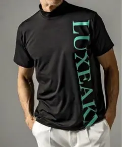 LUXE AKM PLUS ゴルフウェア　ブラック ブルー　モックネック