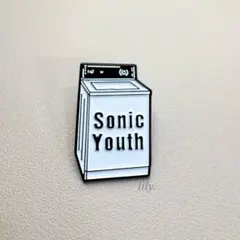 【ピンバッジ】Sonic Youth ソニック・ユース 洗濯機 ロック 音楽
