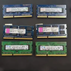 ノートPC用メモリ 2GB 6枚セット DDR3 PC3-10600S