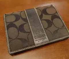COACH 二つ折り財布 モノグラム ブラック