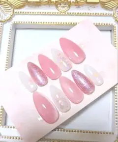 No.1 　ネイルチップ　春ネイル　ピンク