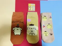 ★新品・未使用★サンリオ ポムポムプリン 靴下 ソックス【3足セット】
