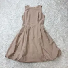 美品✨フォクシーニューヨーク　バルーンスカートワンピース　ピンクベージュ　L