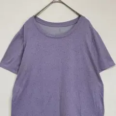 スケッチャーズ 総柄Tシャツ 丸首半袖 M 紫 ポリエステル スポーツジムのサムネイル