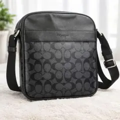 COACH コーチ ショルダーバッグ 黒 ブラック シグネチャー CAT78