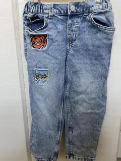 刺繍パッチ付きデニムパンツ 100cm以上