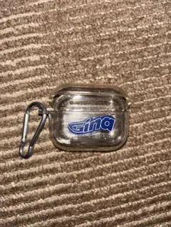 AirPods Pro ケース クリア／Ginaロゴ入り カラビナ付き【清掃済】