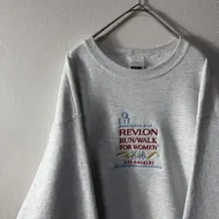 希少 90s イベント系 刺繍 fruitボディ 肉厚スウェット 霜降りグレー