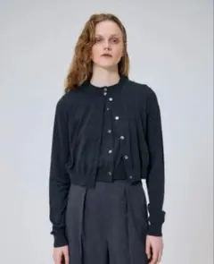 enfold ダークグレー カーディガン　38