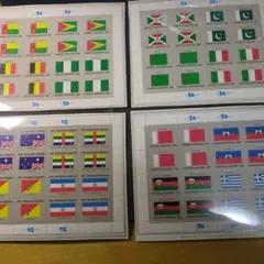 国連切手　 16面シート10種＋単片16種 国連の国旗シリーズ