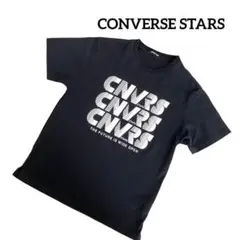 A1964 【美品】 CONVERSE STARS ロゴTシャツ 綿100% 黒