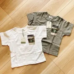 【新品/95】ワンポイントモチーフ 胸ポケット付き半袖Tシャツトップス