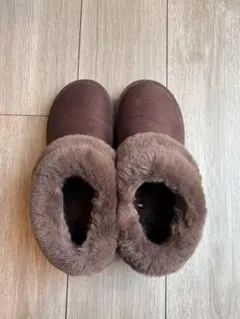 GU ブラウンムートンブーツ ファー付き　ダークブラウン　Ｌ