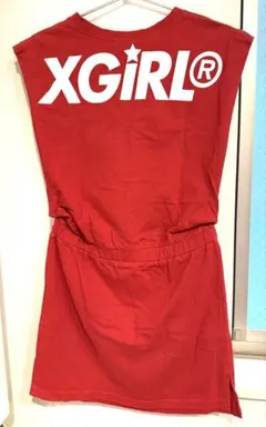 X-girl 半袖ワンピース グレー