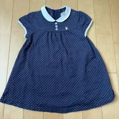 ミキハウス キッズ ワンピース ドット柄 90