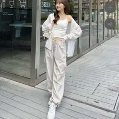 holiday&holiday ドロストカーゴパンツ ホリデーアンドホリデー 白