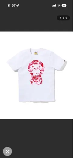 A BATHING APE マイロ milo カモTシャツ ピンク