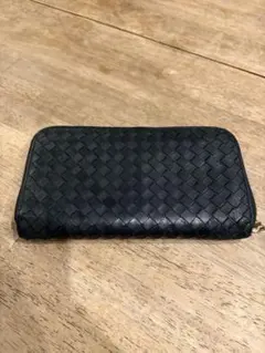 Bottega Veneta 編み込みレザー長財布 ブラック