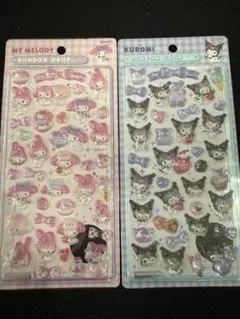 国内正規品マイメロディ・クロミ ボンボンドロップシール2枚セット