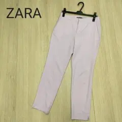 ZARA ザラ テーパード カラー パンツ パープル 裾スリット サイズ34