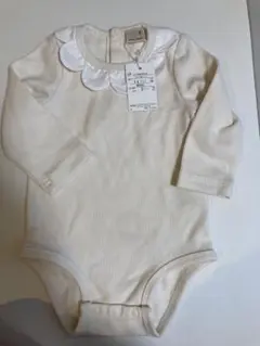 新品未使用タグ付き　petit main アイボリー ロンパース 80長袖