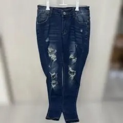 SHEIN ダメージ加工 スキニーデニム 27